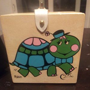 Vintage Enid Collins Pokie Turtle Children's Wooden Purse
